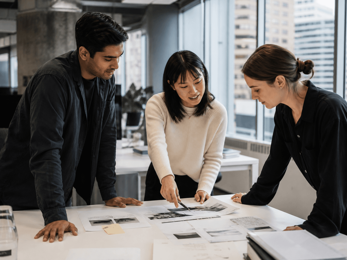 Agency team collaborating around a project